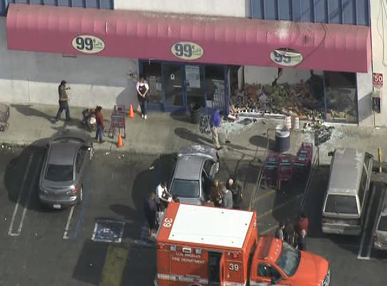 Car Crashes Into 99 Cent Store In Van 