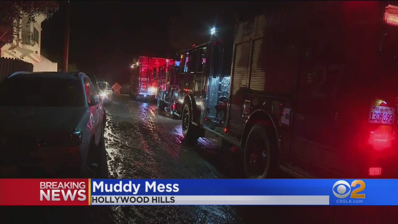 Water Main Break Triggers Debris Flow In Hollywood Hills