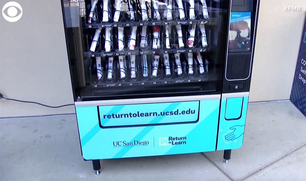 UC San Diego, using vending machines to deliver COVID-19 tests to students, employees – CBS Los Angeles