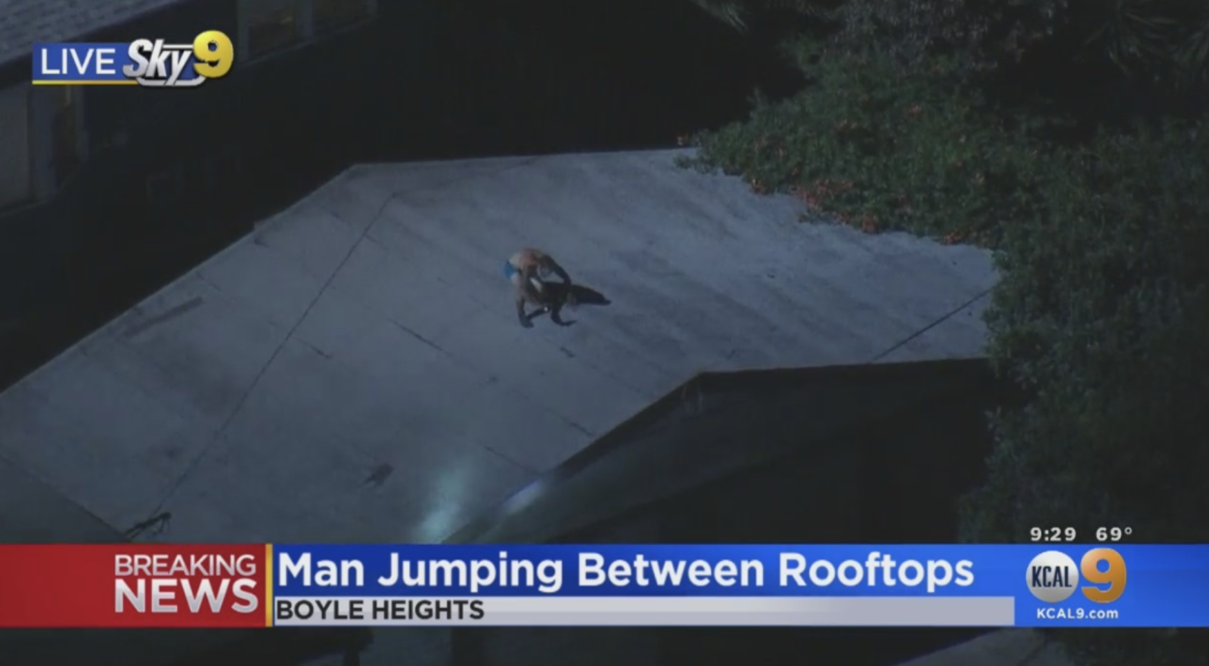 Man On Roof