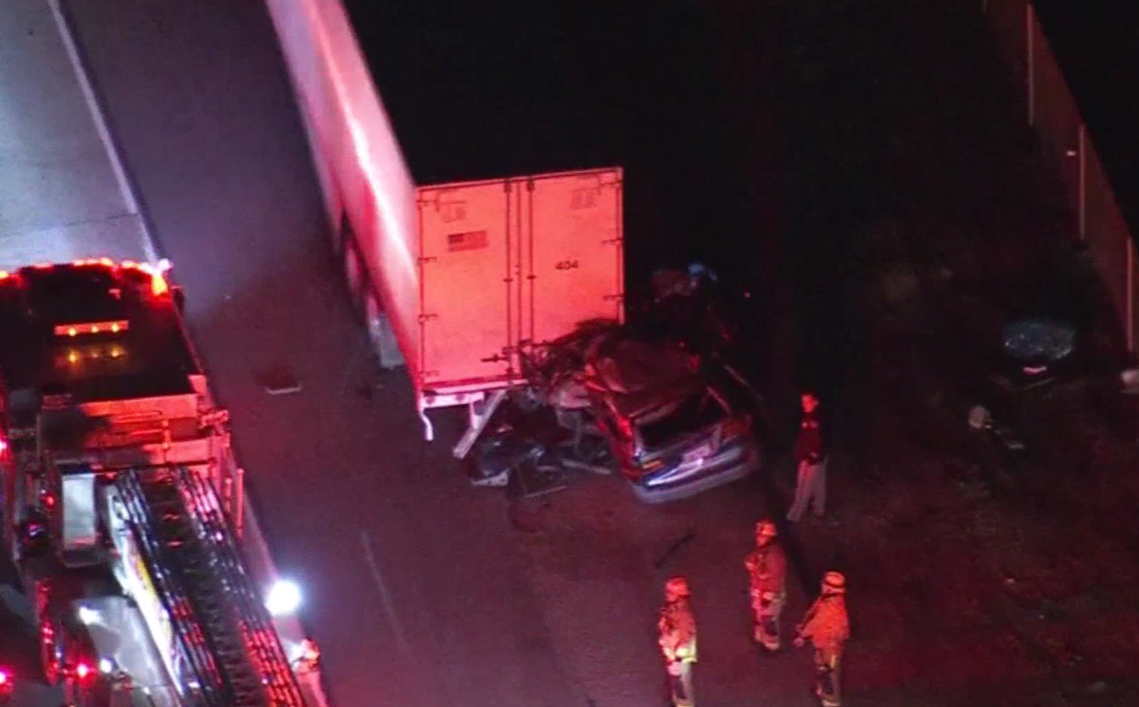 One Dead After Vehicle Crashes Into Back Of Big Rig