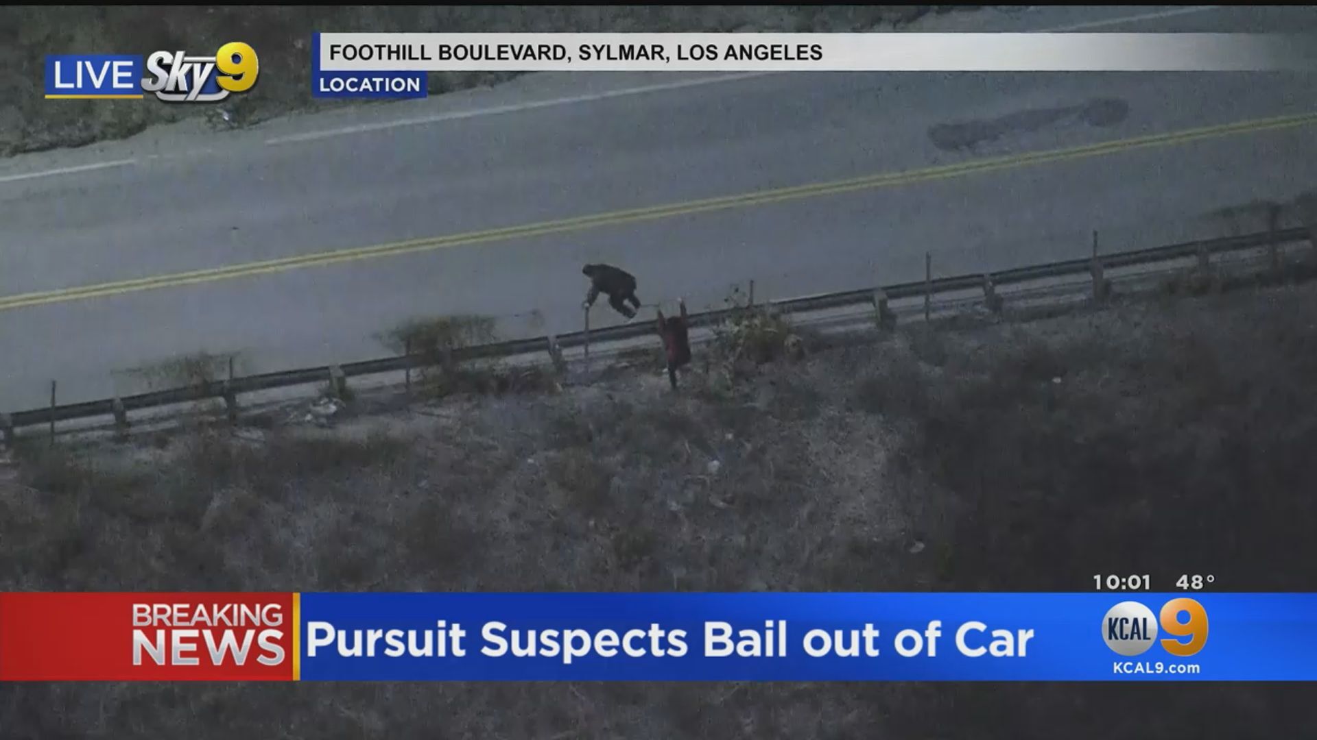 Police Apprehend High-Speed Pursuit Suspects After Searching Through Wildlife Near Sylmar